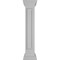 Ekena Millwork 8"W x 48"H Straight Newel Post with Panel, Peaked Capital & Base Trim (Installation kit included) NWL08X48SPP0B0 - alternate 4
